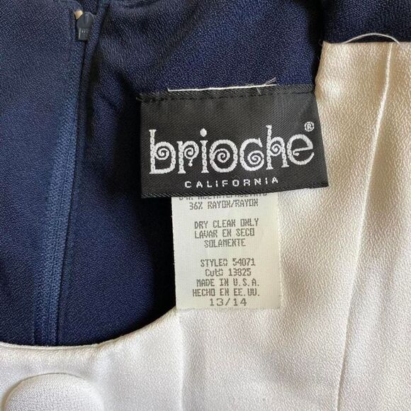 Vintage navy & white dress - Picture 4 of 7